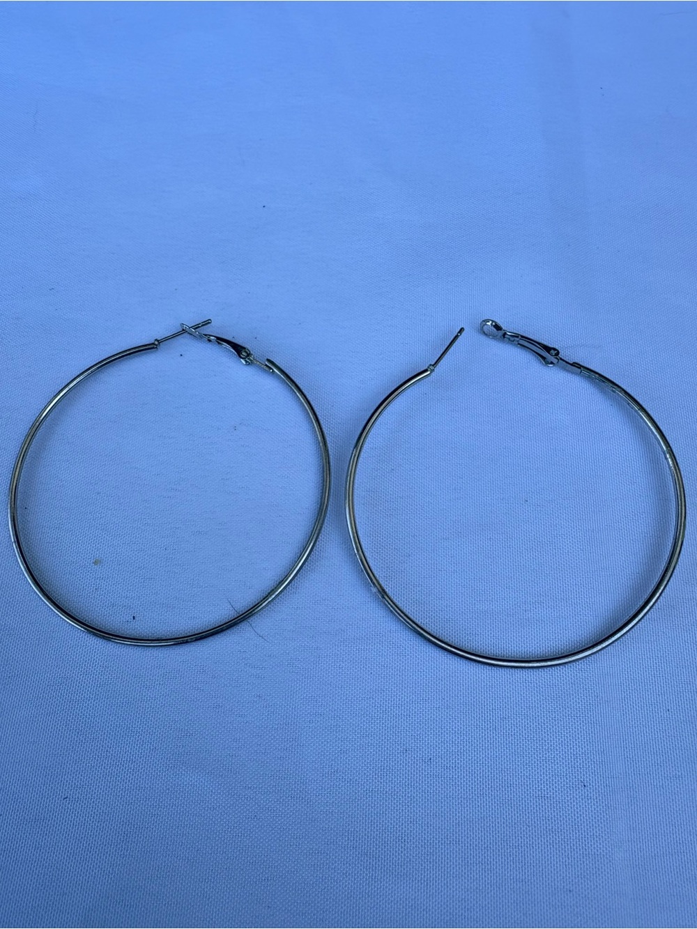 Silver Hoop Earrings - Classic Large Silver Hoops